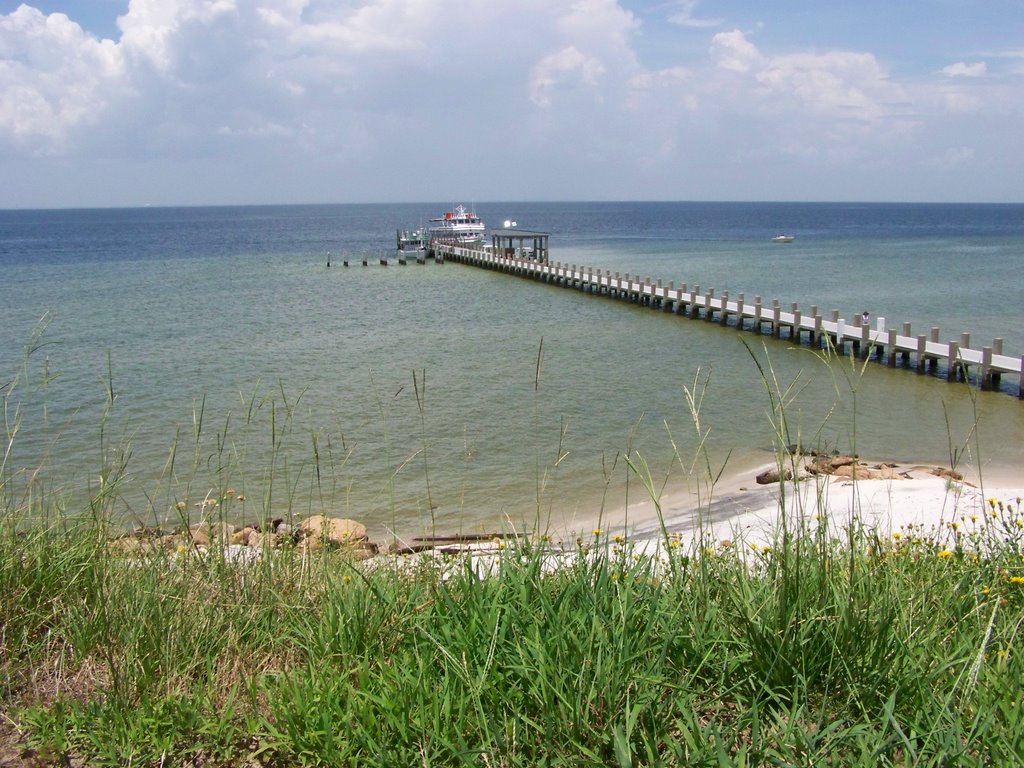 Ship Island Pier,Ship Island, Mississippi by zacharystewart