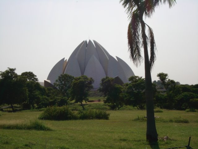 Lotus temple with park by ravi1