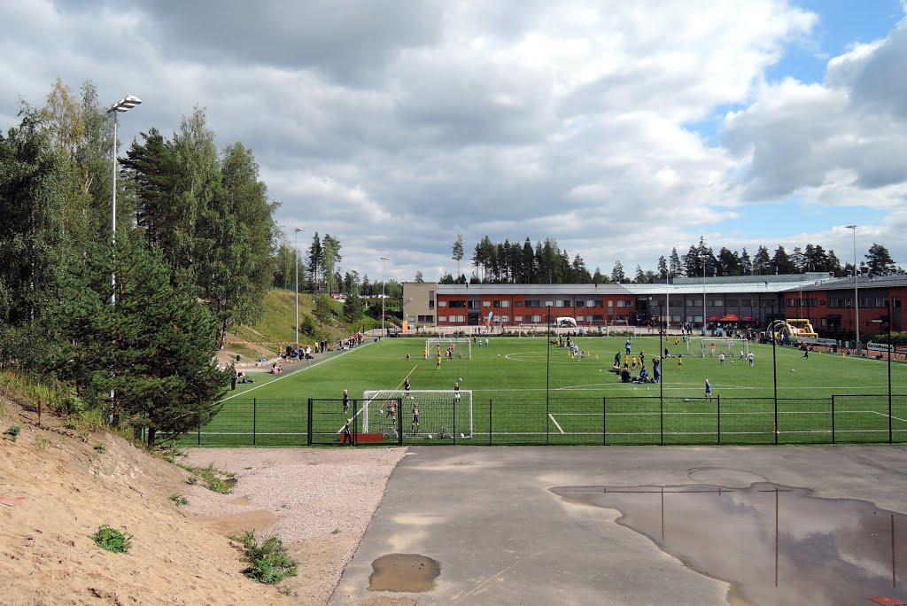 Football at Vuorenmäki school by Petteri Kantokari