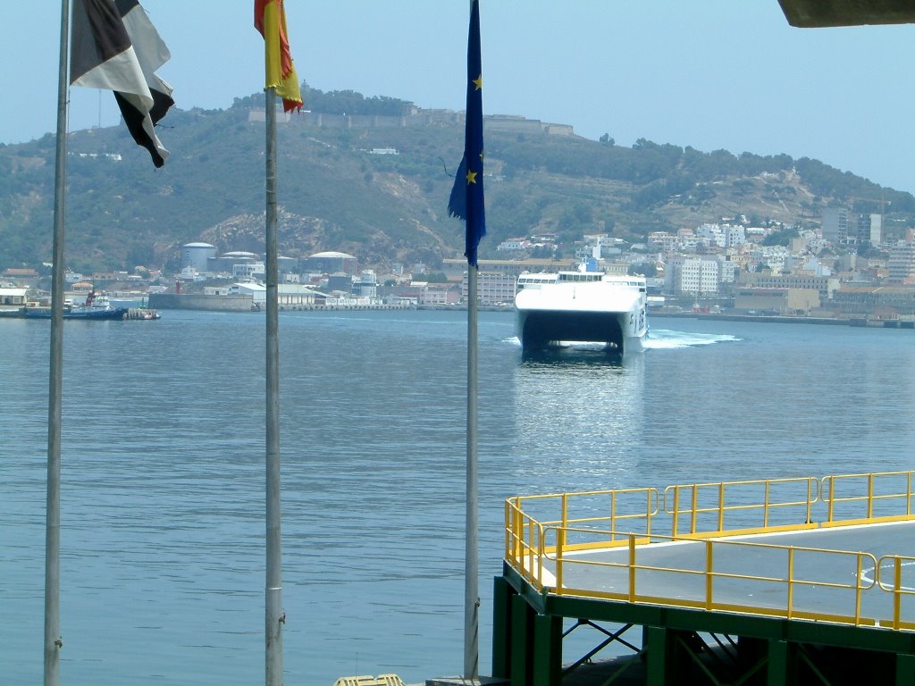 Algeciras Hydrophoil at Ceuta by Ewan F Ramage