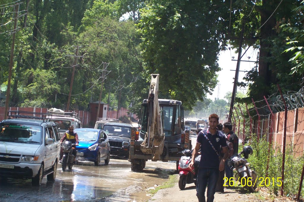 Flood water on Link Road Awantipora to Trall, J&K India by Parbodh C Bali