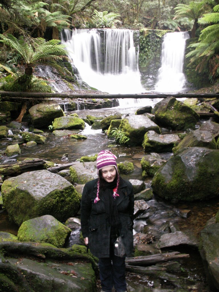 Sophia at Horshoe Falls, Mount Field National Park, Tasmania (June 2007) by ASGray©