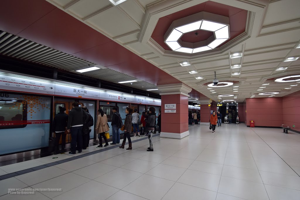 哈尔滨地铁1号线 医大一院站 站台 Platform of Yidayiyuan Station, Harbin Metro Line 1 by baycrest