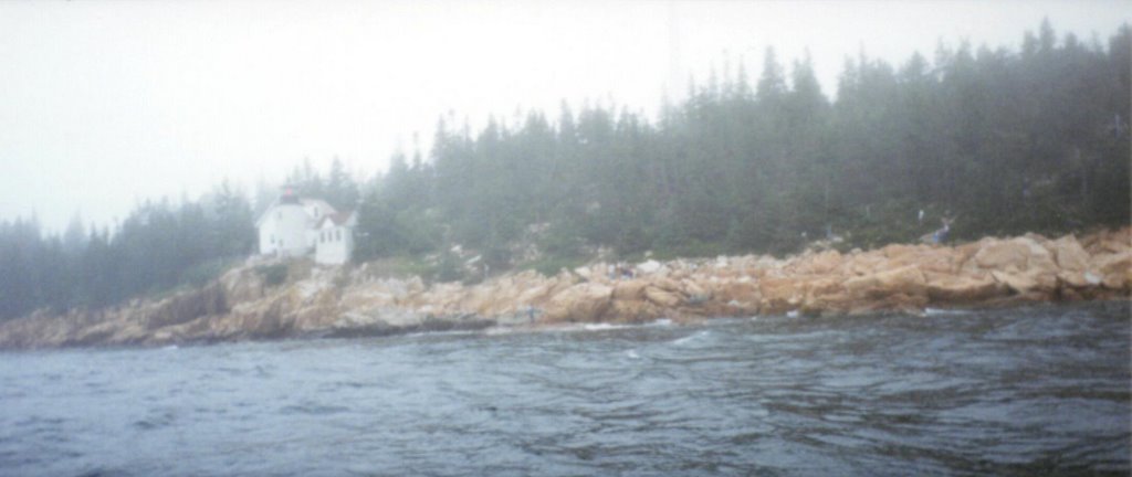 Bass Harbor Head Light in the Fog by JHKrantz