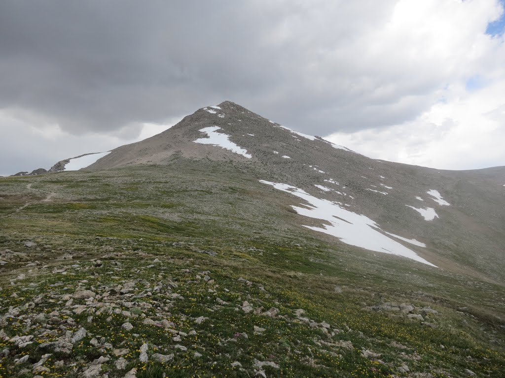 Looking back at Shavano from the saddle. by The Notorious ROB