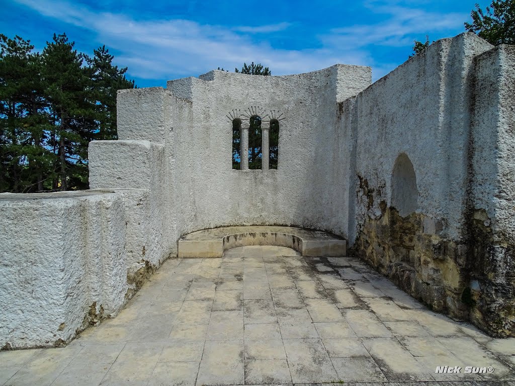 Entrance to church by Nick Sun