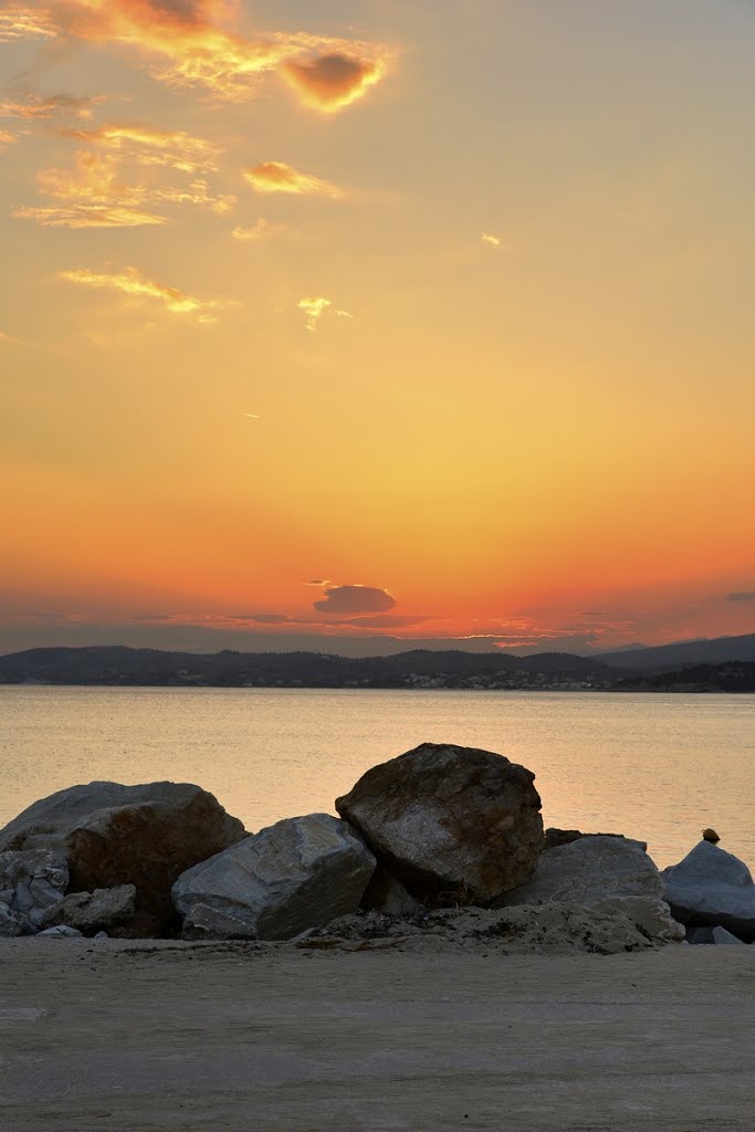 Sunset in Potos, Thassos, Greece by Emil Dendyuk