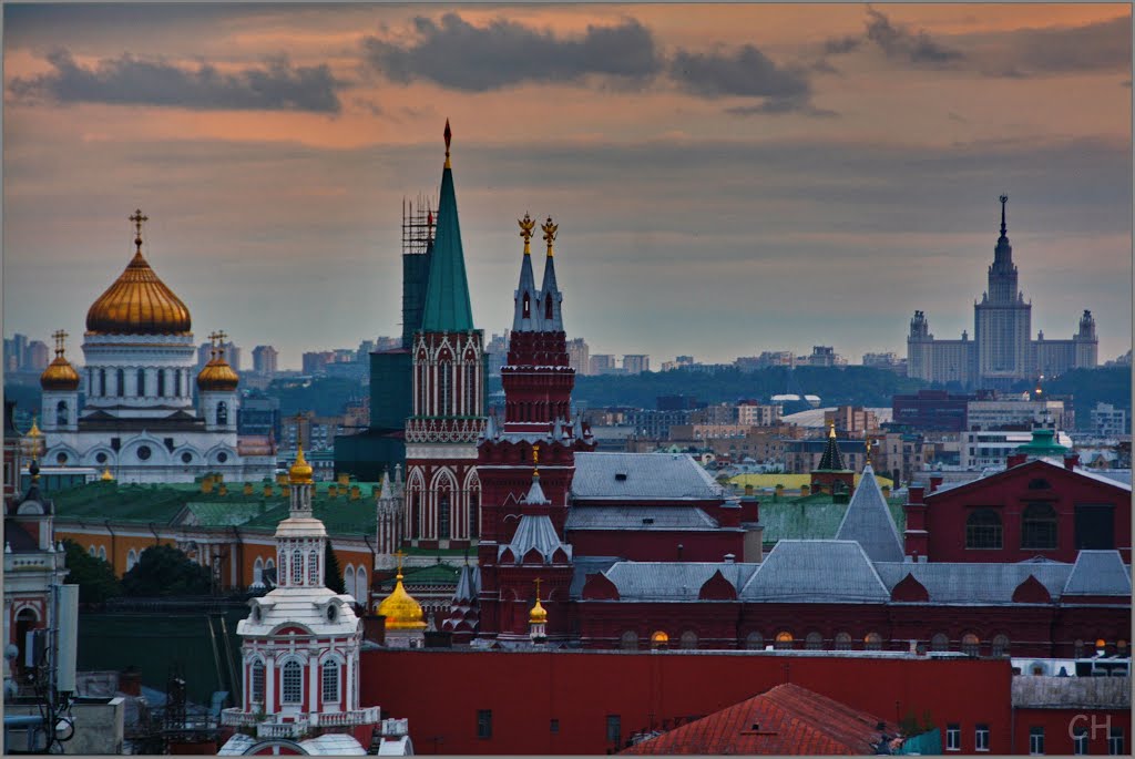 Москва. Вид в сторону центра центра со смотровой площадки здания Детского мира by Nikitin_Sergey