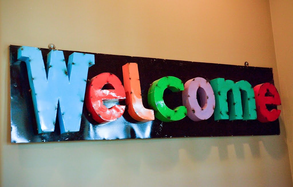 Welcome sign in Kids play area at Sunset Dental by Sunset Dental