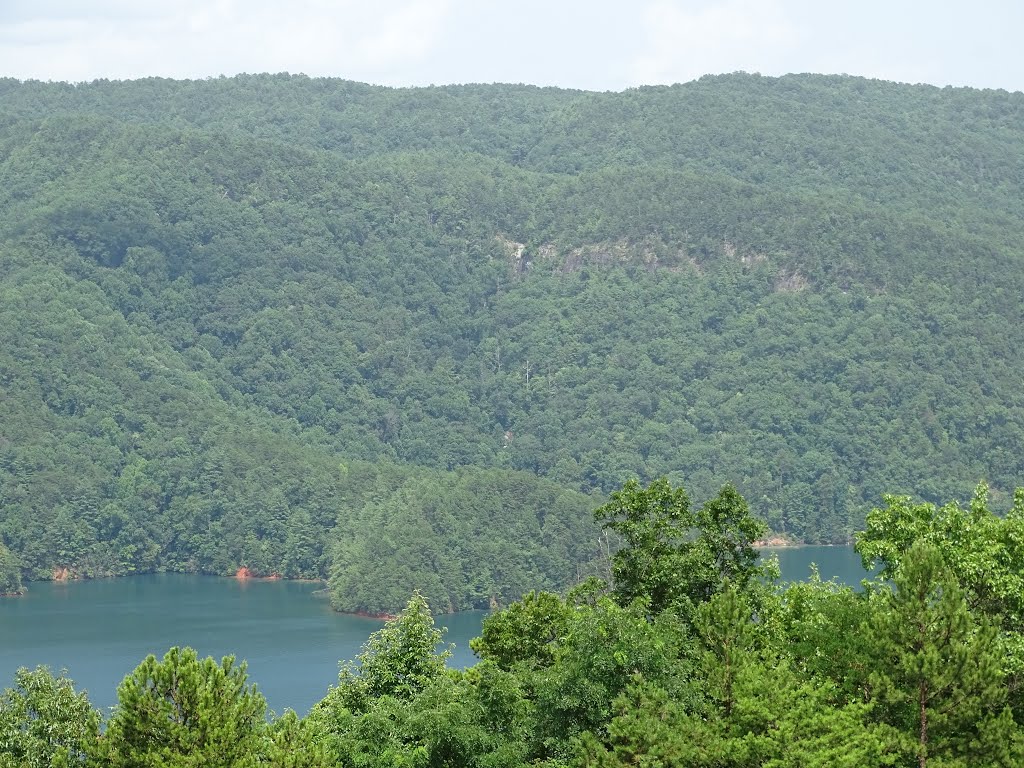 Cliffs Across the lake from overlook by John Hains