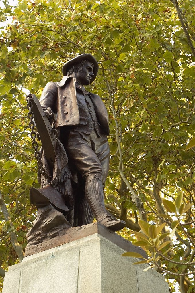 Robert Burns statue in the Auckland Domain by iasuka