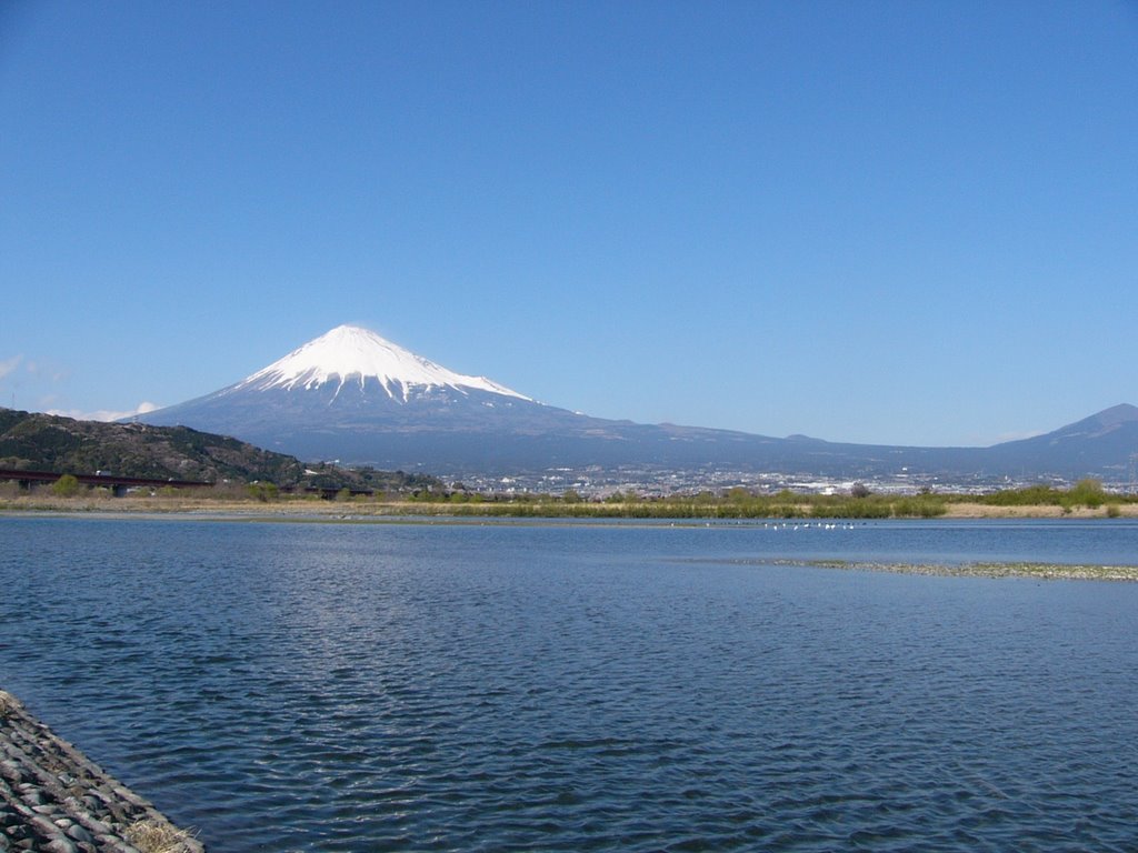 Mt.Fuji from Fujikawa by momotea