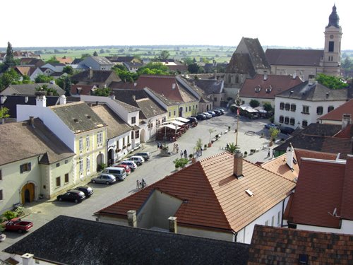 Blick vom Kirchturm (kath. Kirche) Rust, Neusiedlersee by artsandmore