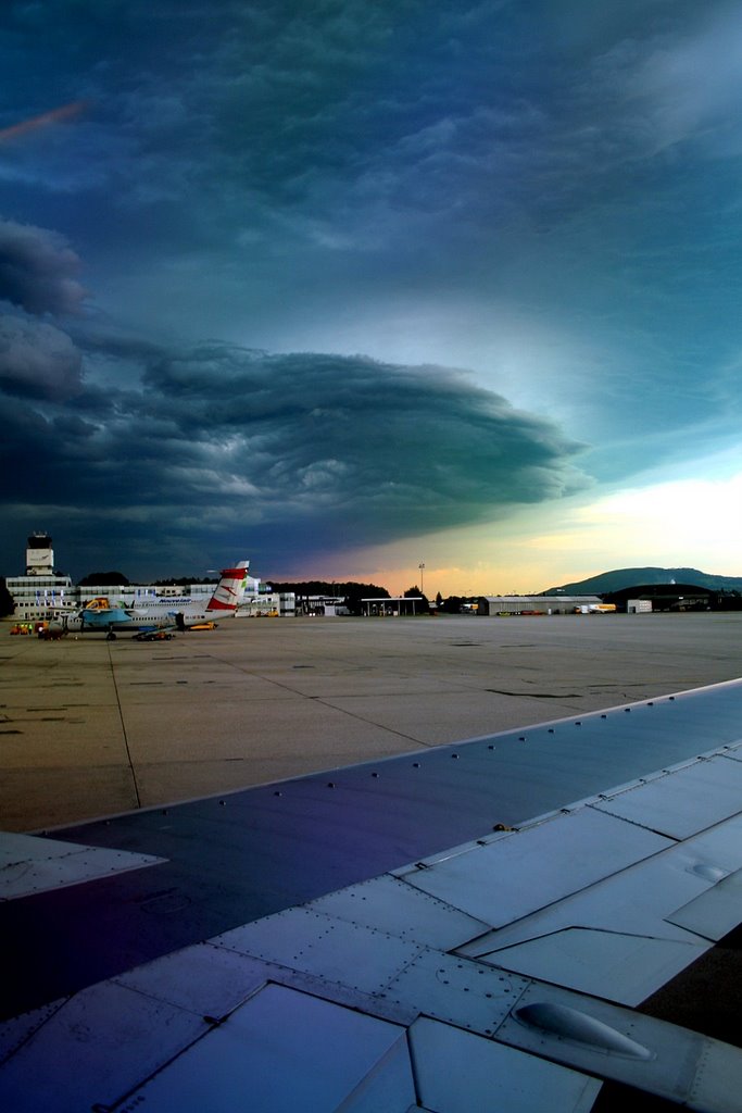 Storm front at Salzburg airport by zeiketaylor