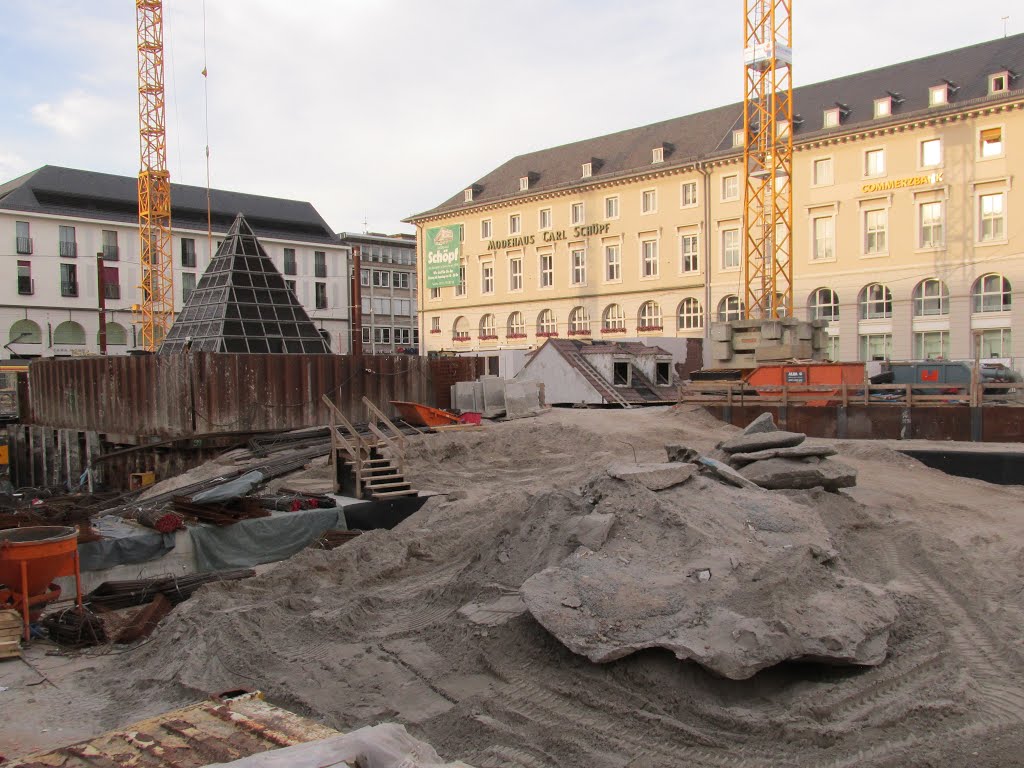 Karlsruhe 2015 U-Bahn Baustelle am Marktplatz by Baden de