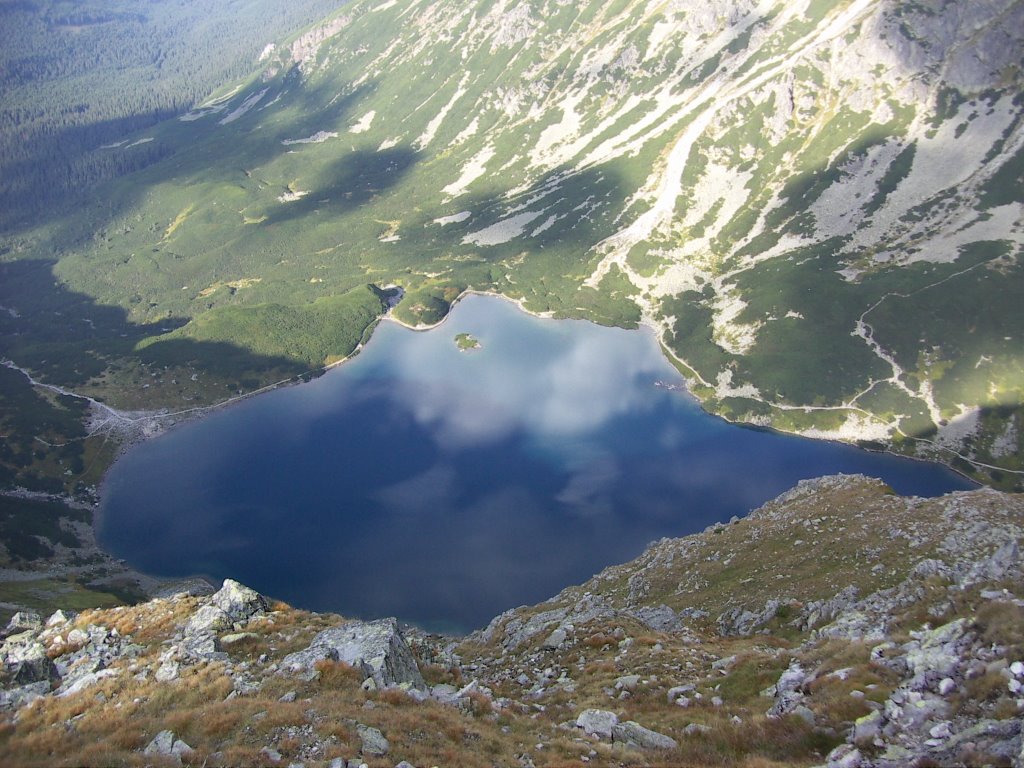 Widok z Kościelca na Czarny Staw Gąsienicowy by R.Mendakiewicz