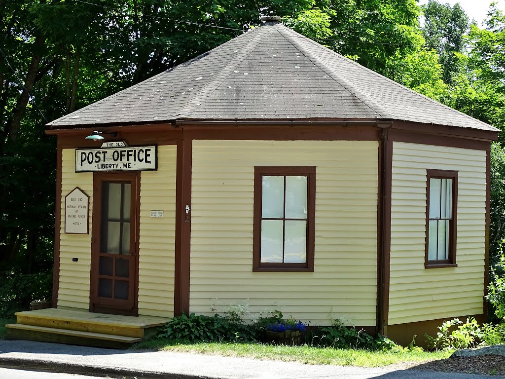 1867 Octagonal Post Office, Main St., Liberty, Maine by BA Bartlett