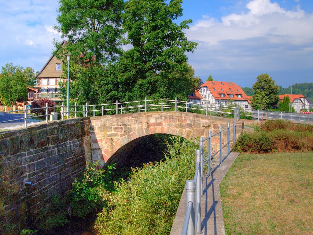 Schleusingen im Henneberger Land, Steinbrücke über die Nahe by Siegmund Werner