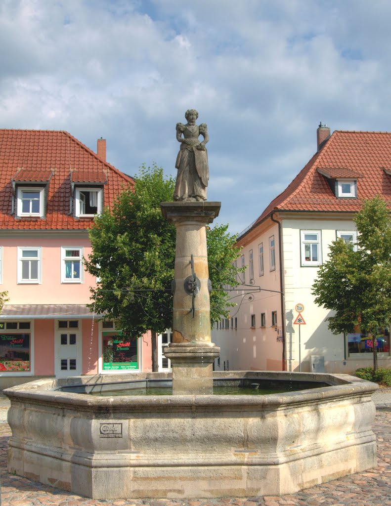 Schleusingen im Henneberger Land, Marktbrunnen by Siegmund Werner