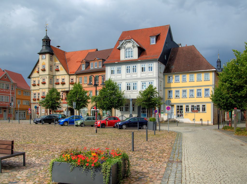 Schleusingen im Henneberger Land, Marktplatz by Siegmund Werner