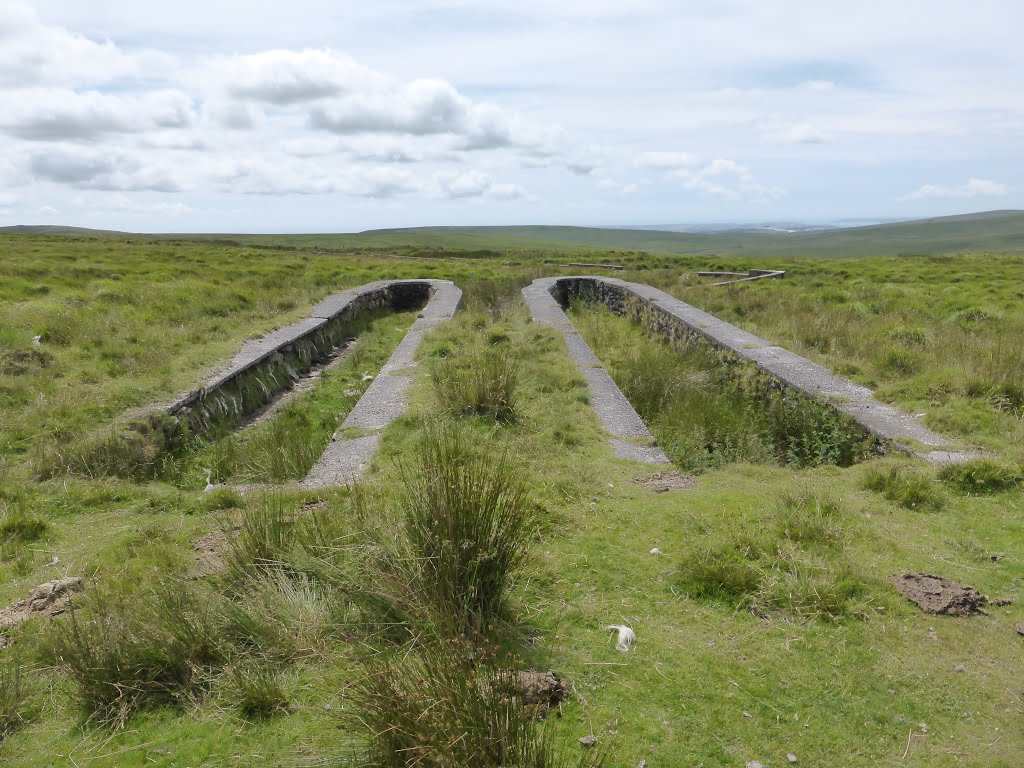 China Clay Settling Pits near Redlake by Andrew Stead