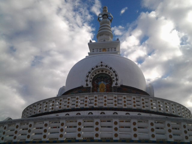 Shanti Stupa, Leh, J&K, India by Parbodh C Bali