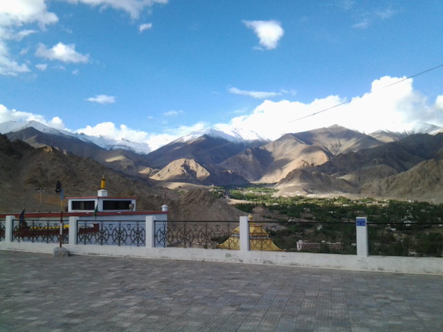 City Leh, from Shanti Stupa, J&K, India by Parbodh C Bali