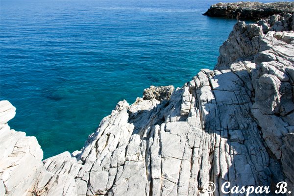 Beach of Marmara at the end of Aradaina's gorge (Crete, Chania, 2008) by Caspar Bichsel