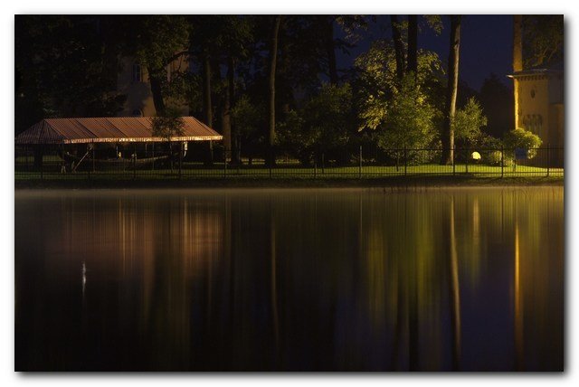 Night pond in Peterhof by Igor Los