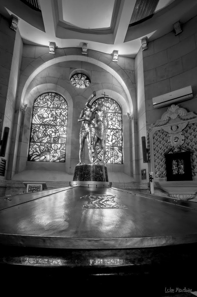 The baptismal font, Manila Cathedral by Luke Mendoza