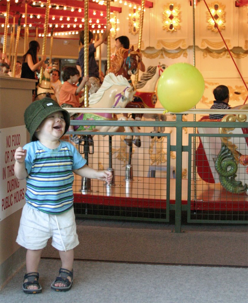 Tot at Carousel by nancystagg