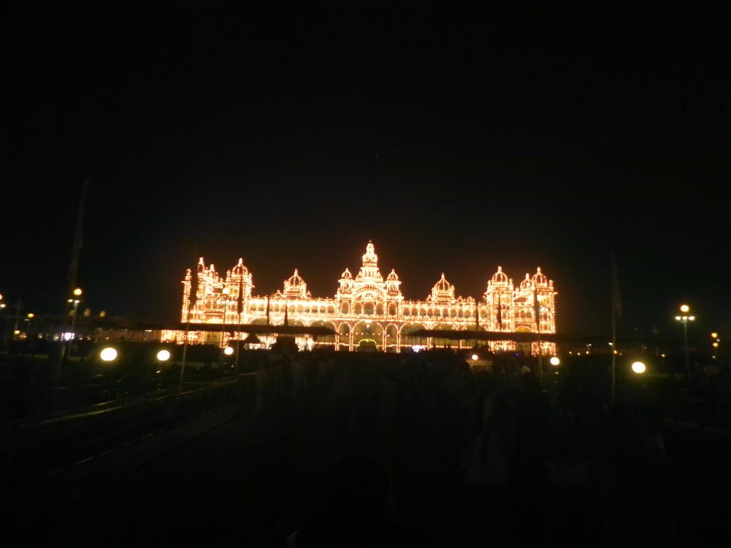 ILLUMINATED MYSORE (AMBA VILAS) PALACE by ALENDE DEVASIA