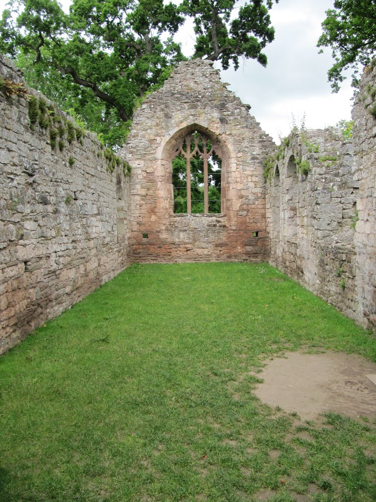 Remains of the ruined Norman chapel at Brockhampton Court, Bromyard, Herefordshire by oldchippy