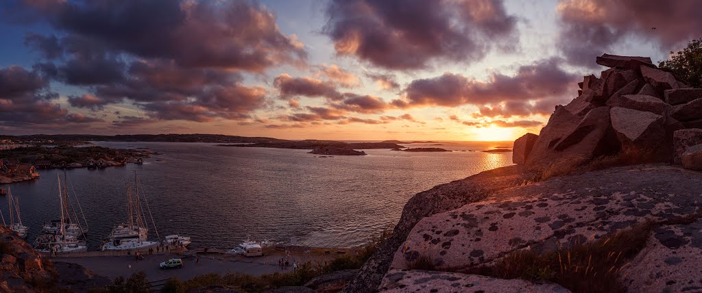 Sunset at Hunnebostrand by Andreas Spangenberg