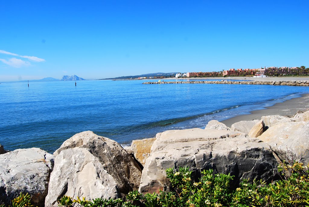 Puerto de Sotogrande, and Rock of Gibraltar away by Zorglub59