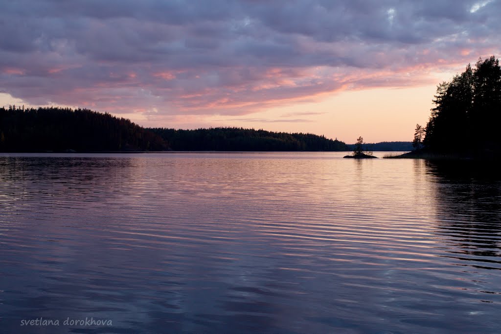 Sunset on Saimaa, Finland by svetlana dorokhova