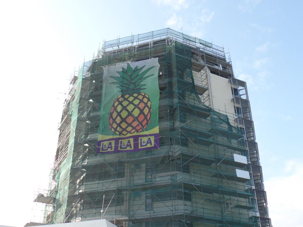 Old PineApple Building '' MAREA HAUS '' being Revamped by LA Construction, in Waigani area along Sir John Guise Drive in Port Moresby in PNG, Photo by Malum Nalu on 22-07-2015 by Peter John Tate