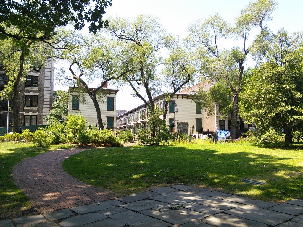 View from Morris-Jumel garden to Sylvan Terrace homes by Phyllis A Sears