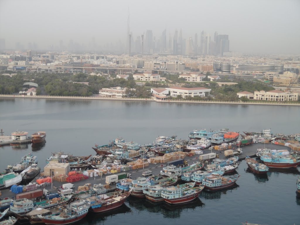 Over looking Dubai Creek by David Brawn