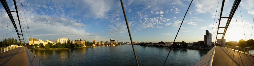 Dreiländerbrücke - Panorama - Rheinradweg - 26.06.2015 by torte276