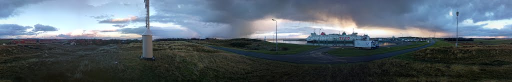 Texel - 't Horntje - Landsdiep - TESO Veerhaven - ICE Photocompilation Viewing from NNW to NNW 360° by txllxt TxllxT