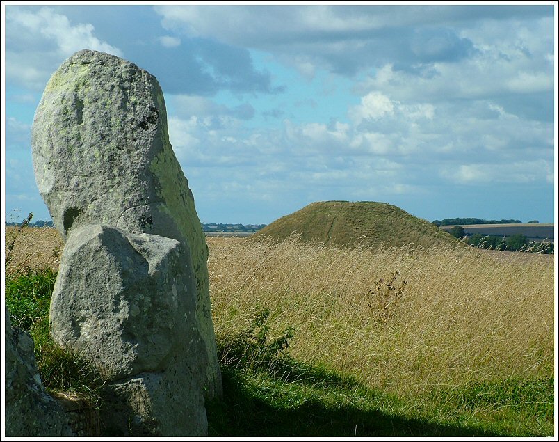 Silbury from West Kennet Long Barrow by Bill Fitzgerald