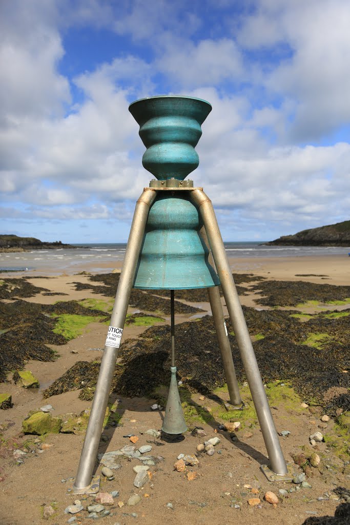 Anglesey Wales, Cemaes Bay Time and tide bell by fillupbee1