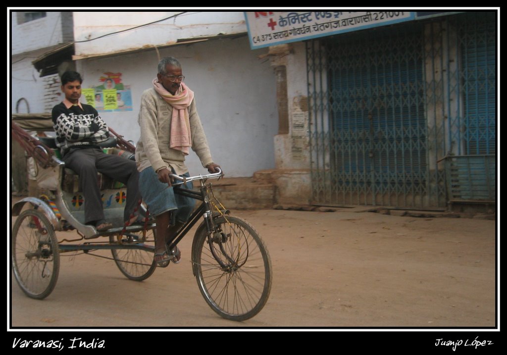 Rickshaw in Varanasi, India. by Juanjo Lopez