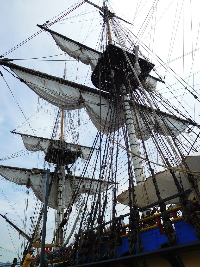 Tall Ship L'Hermione Masts (6-25-2015) by Cheezst8ke