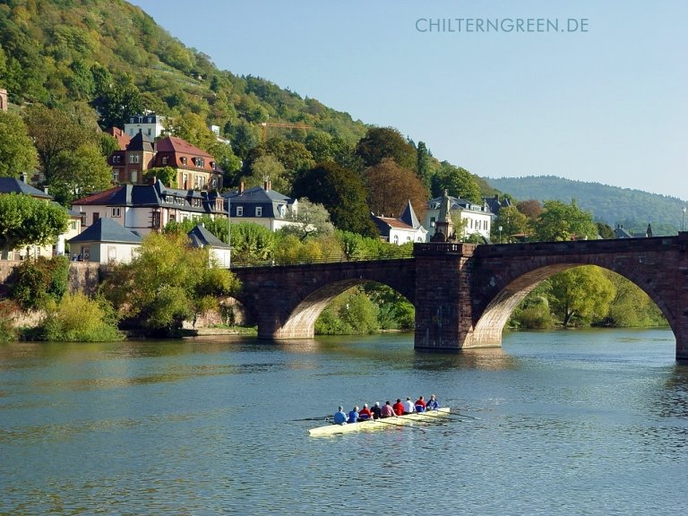 Heidelberg: Alte Brücke vom Schiff aus gesehen by Michael Schäfer