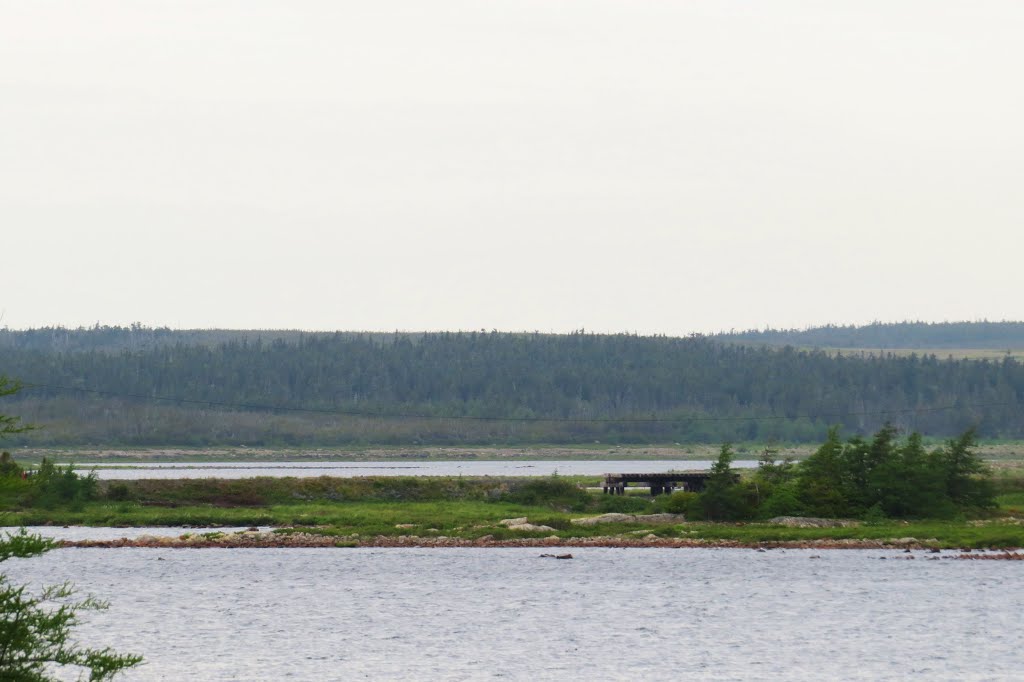 Old Newfoundland Railway bridge on the 88 mile long, 142 km. long Bonavista branch line built between 1909 and 1911, closed in 1983. Huricane Igor washed out part of the bridge in 2010. by Steve Manders