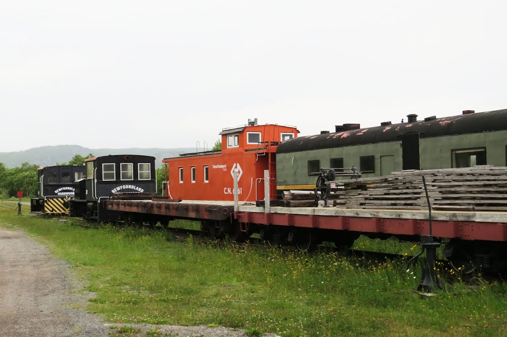 Old locomotives at the Clarenville railway museum. by Steve Manders