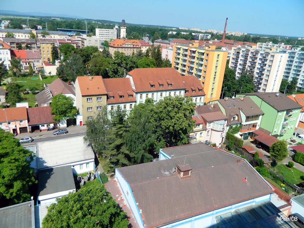 České Budějovice. Pohled z polikliniky Jih, 9. poschodí - směr západ / Czech Budejovice. View from polyclinics south 9. storey - direction west by petr59