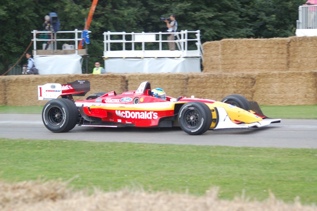 Bourdais on the hillclimb, Goodwood 2008 by Ray Newman